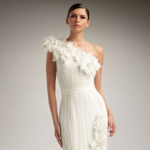 Tadashi Shoji One Shoulder Wedding Gown